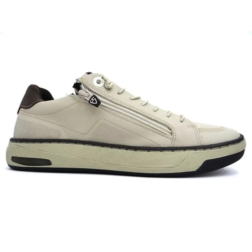 Detalhe - Tênis Ferracini Casual 7655-658 Angra Ba Cinza Claro