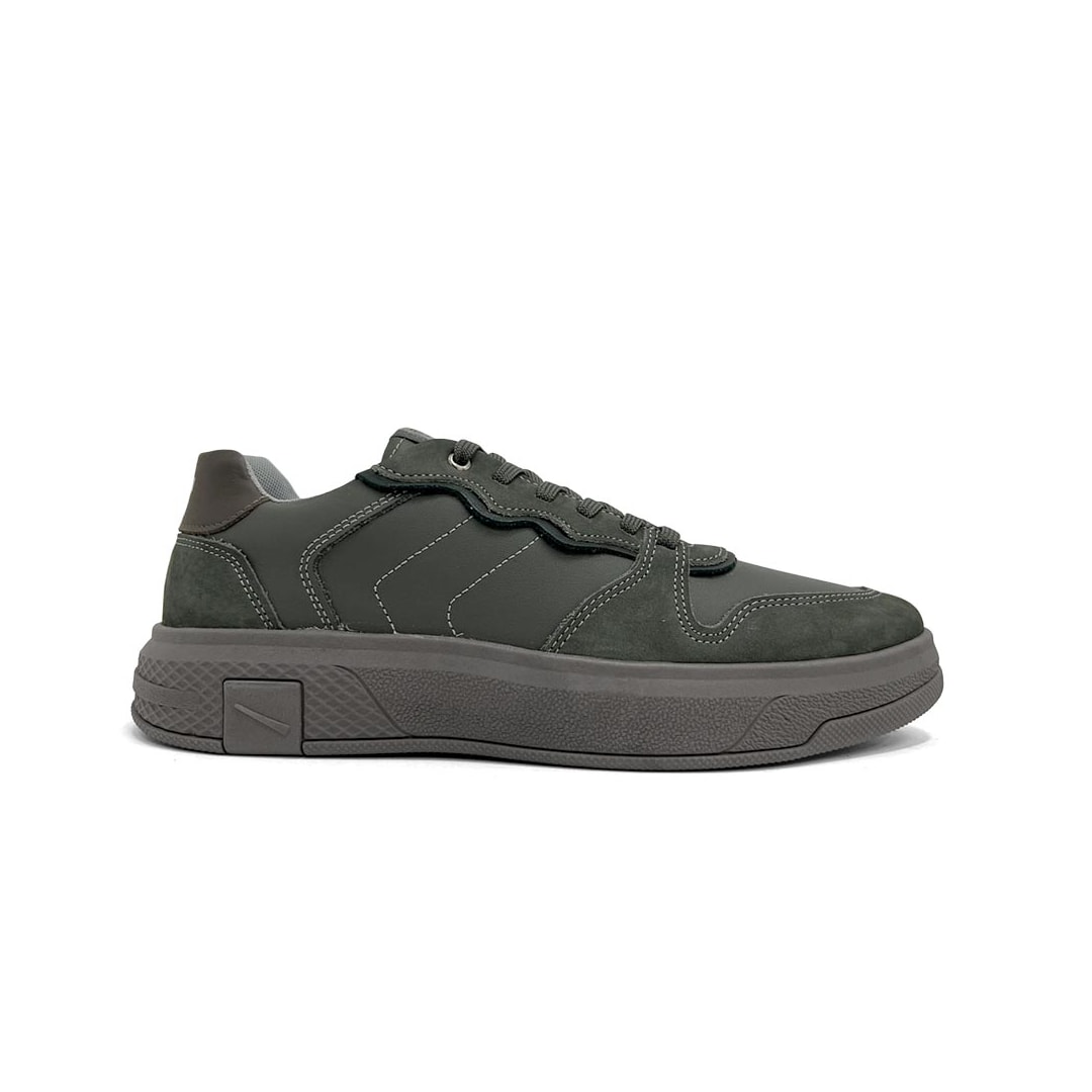 Tênis Ferracini Casual Couro Dream 9061-683B Titanium Chumbo