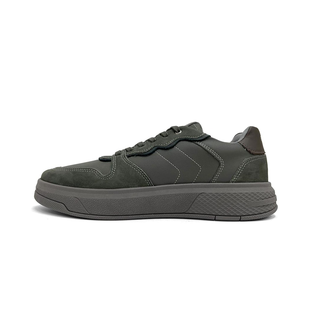 Tênis Ferracini Casual Couro Dream 9061-683B Titanium Chumbo