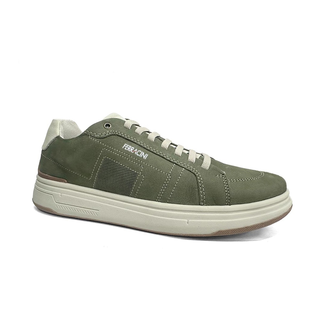 Tênis Ferracini Masculino Couro 7161-683E Verde Militar Tênis Ferracini Masculino Couro 7161-683E Verde Militar