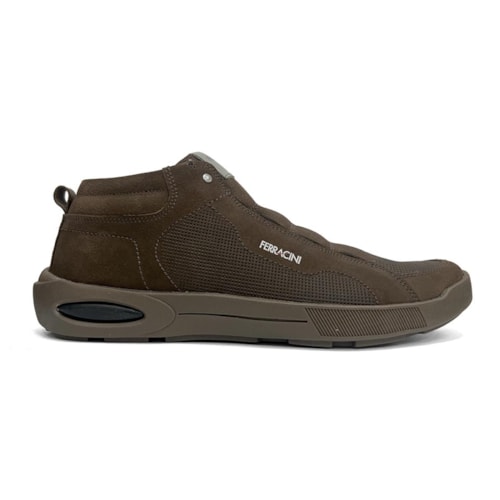 Detalhe - Tênis Ferracini Masculino De Couro Pulse 2261 Petroleo