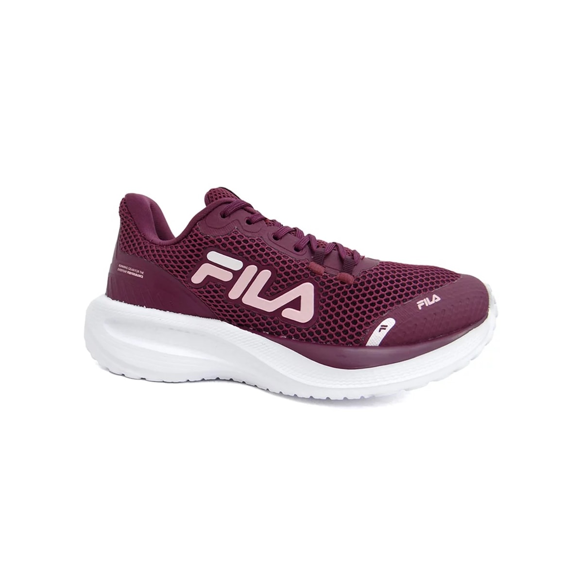 Tênis Fila Athlon Feminino 1092564 Bordo/Rosa Claro/Bra Tênis Fila Athlon Feminino 1092564 Bordo/Rosa Claro/Bra