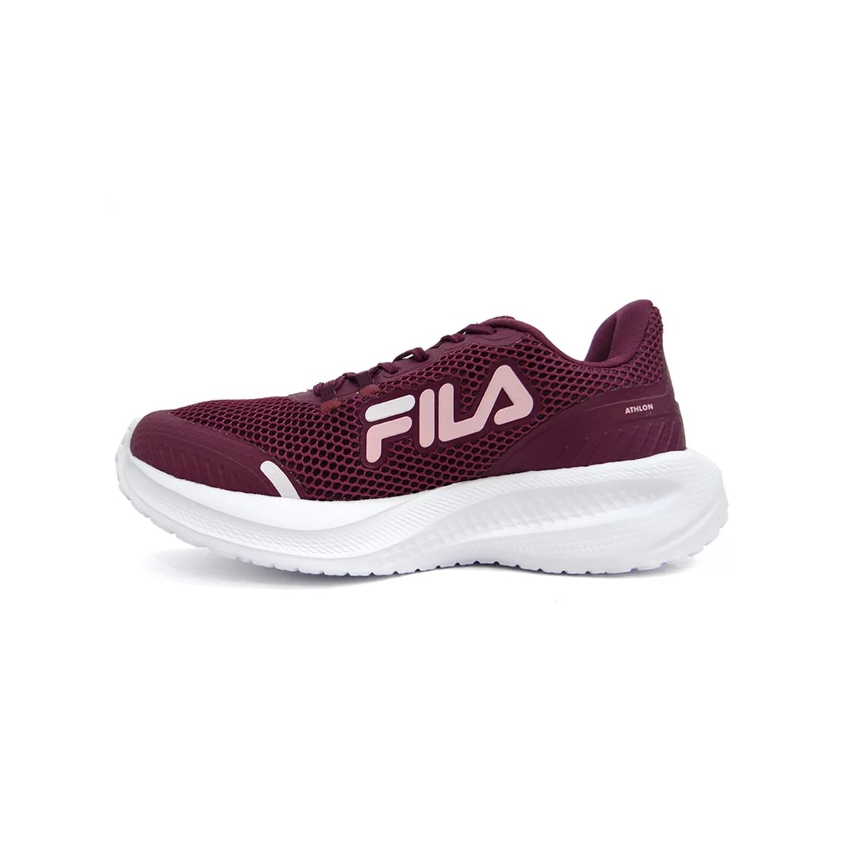 Tênis Fila Athlon Feminino 1092564 Bordo/Rosa Claro/Bra Tênis Fila Athlon Feminino 1092564 Bordo/Rosa Claro/Bra