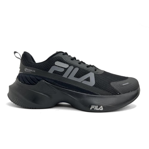 Detalhe - Tênis Fila Masculino Progress Lite F01tr0004 Preto