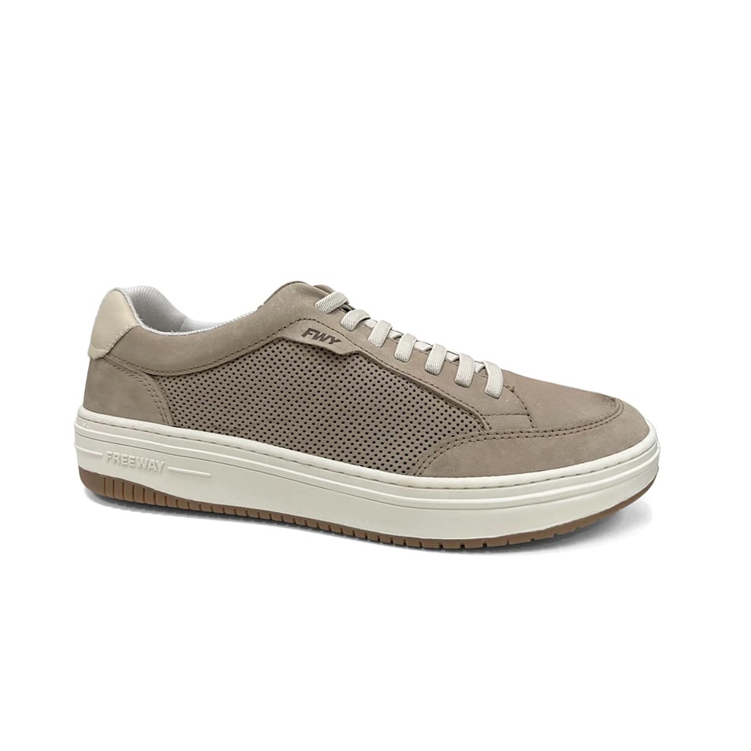 Tênis Freeway Casual Couro Evo04 Taupe