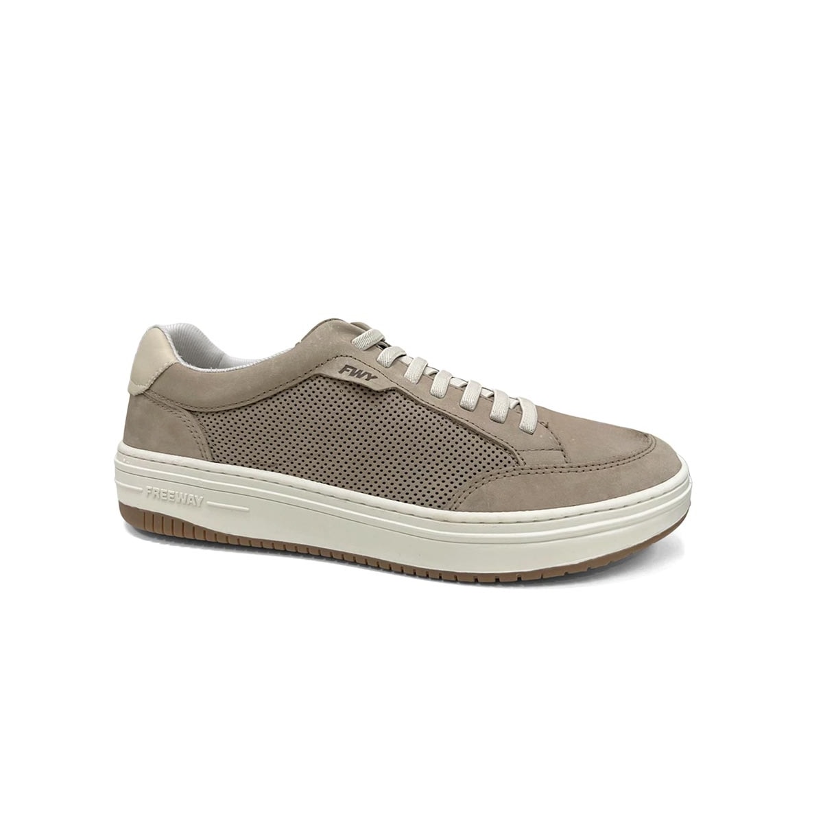 Tênis Freeway Casual Couro Evo04 Taupe