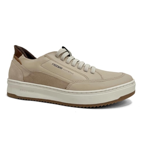 Tênis Freeway Masculino Casual Couro Automatic 01 Off White