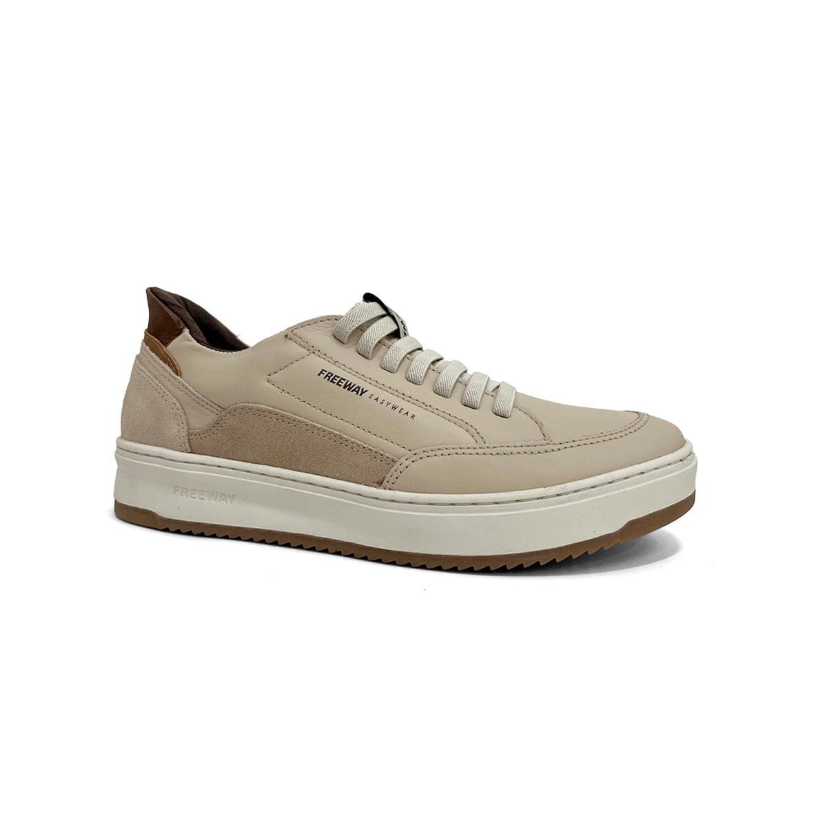 Tênis Freeway Masculino Casual Couro Automatic 01 Off White Tênis Freeway Masculino Casual Couro Automatic 01 Off White
