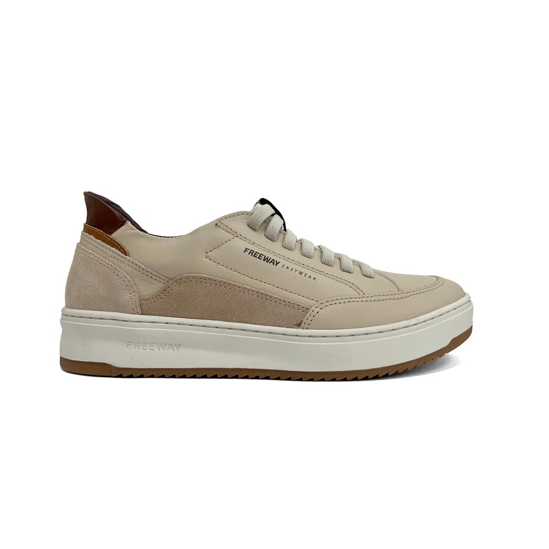Tênis Freeway Masculino Casual Couro Automatic 01 Off White Tênis Freeway Masculino Casual Couro Automatic 01 Off White