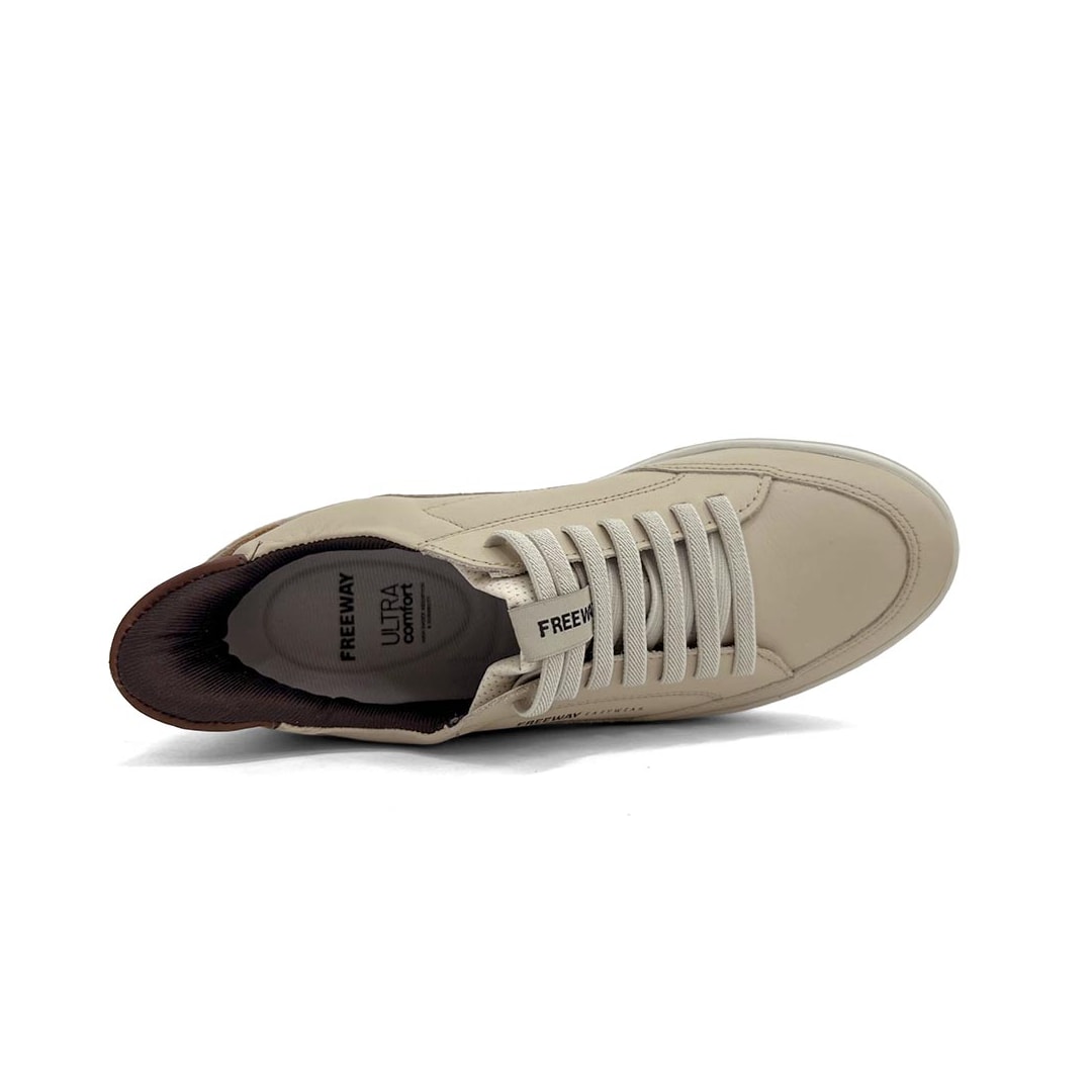 Tênis Freeway Masculino Casual Couro Automatic 01 Off White Tênis Freeway Masculino Casual Couro Automatic 01 Off White