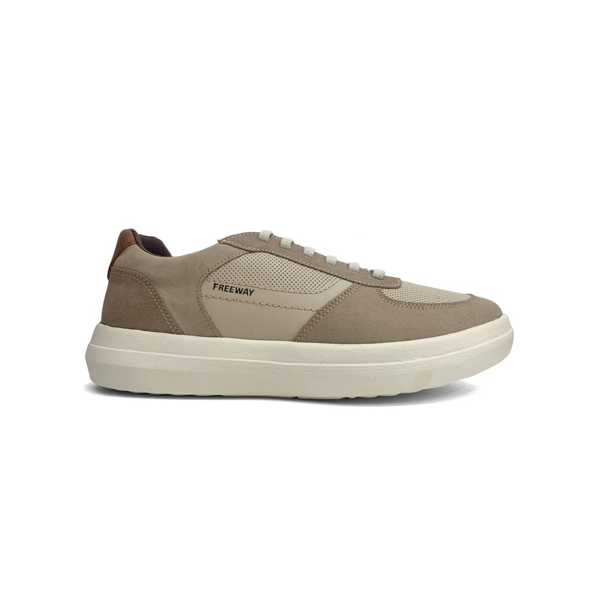 Tênis Freeway Masculino Casual Couro E-Move04 Off White Tênis Freeway Masculino Casual Couro E-Move04 Off White
