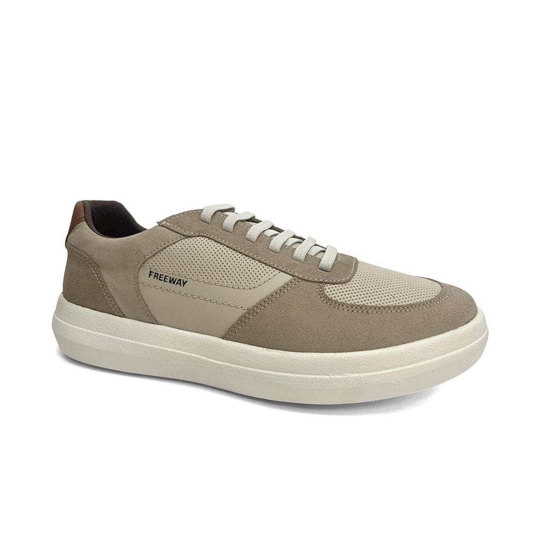 Tênis Freeway Masculino Casual Couro E-Move04 Off White