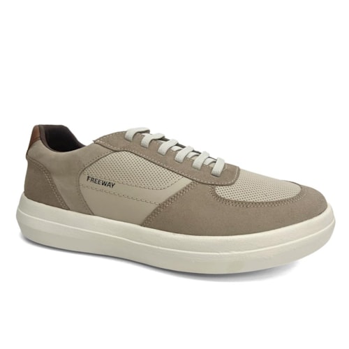 Tênis Freeway Masculino Casual Couro E-Move04 Off White