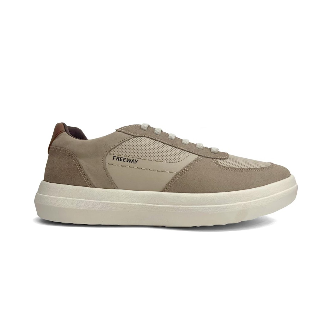Tênis Freeway Masculino Casual Couro E-Move04 Off White Tênis Freeway Masculino Casual Couro E-Move04 Off White