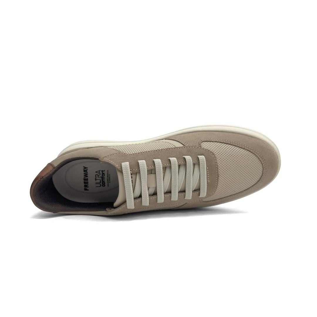 Tênis Freeway Masculino Casual Couro E-Move04 Off White