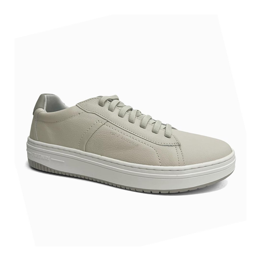 Tênis Freeway Masculino Casual Em Couro Evo02 Angel Branco