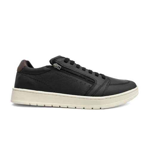 Detalhe - Tênis Freeway Masculino Casual Em Couro Jhon 02 Angel Night