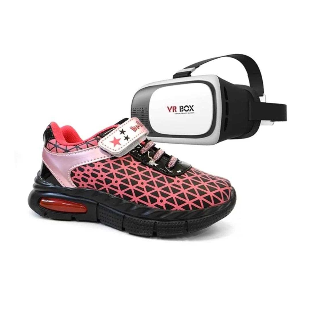 Tênis Glass 3d Com Oculos 3d 3107 Pink/Preto