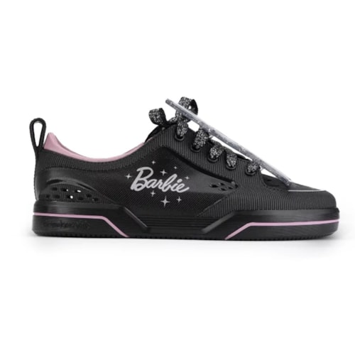 Tênis Grendene Barbie Toda Hora Menina 22644 Preto/Rosa