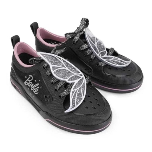 Tenis Grendene Barbie Toda Hora Menina 22644 Preto/Rosa