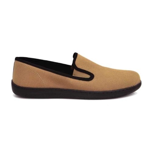 Detalhe - Tênis Italianinho Casual Masculino 11100555 Amendoa
