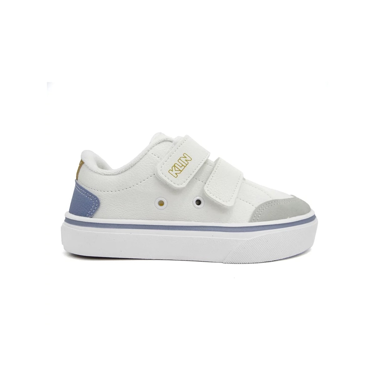 Tênis Klin Infantil Freestyle Mini 260059 Branco/Azul/Mel Tênis Klin Infantil Freestyle Mini 260059 Branco/Azul/Mel
