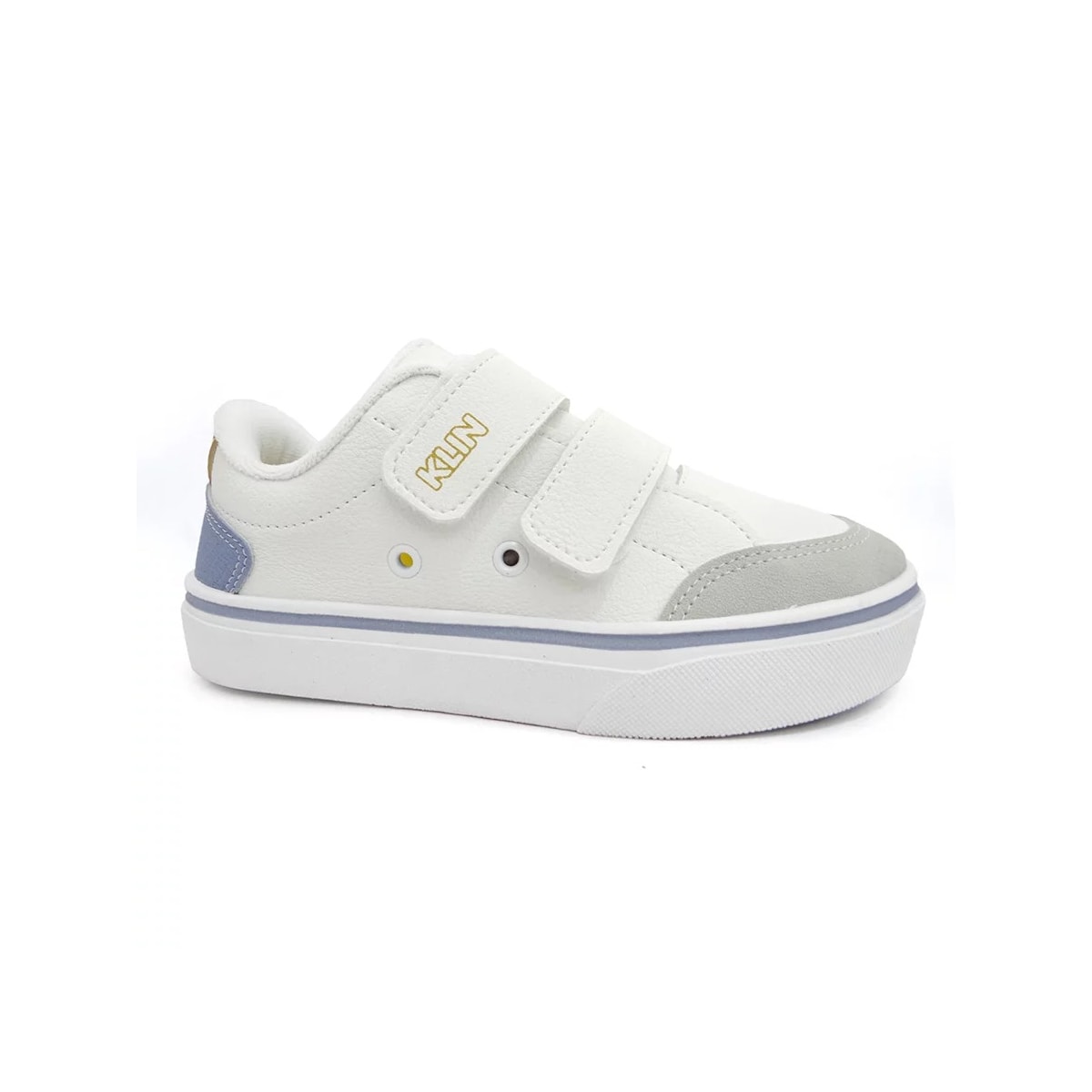 Tênis Klin Infantil Freestyle Mini 260059 Branco/Azul/Mel Tênis Klin Infantil Freestyle Mini 260059 Branco/Azul/Mel