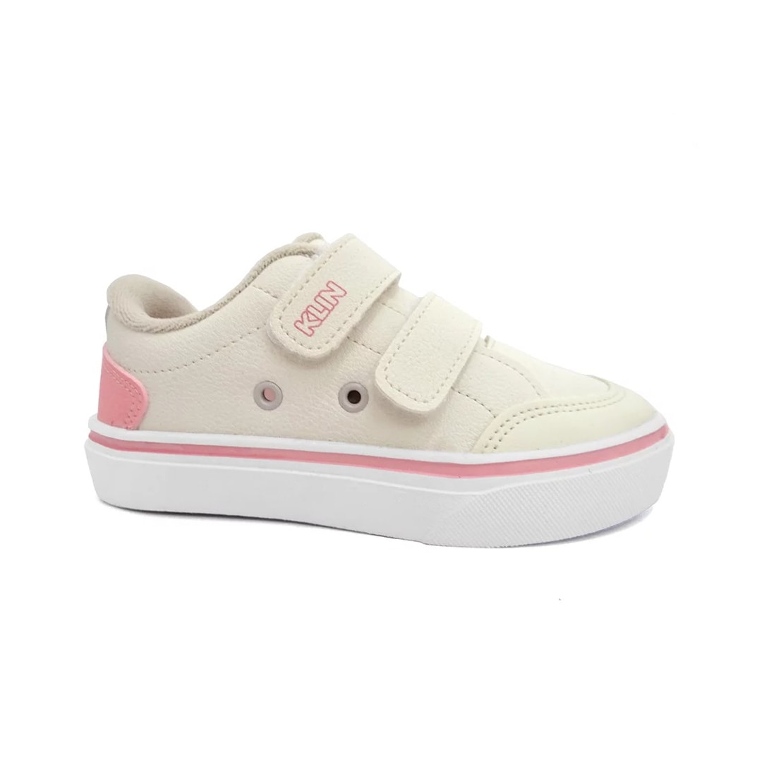 Tênis Klin Infantil Freestyle Mini 260059 Off White/Rosa/Azul