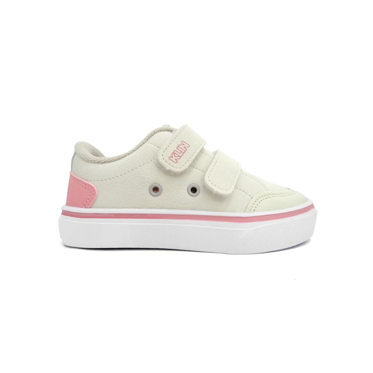 Tênis Klin Infantil Freestyle Mini 260059 Off White/Rosa/Azul Tênis Klin Infantil Freestyle Mini 260059 Off White/Rosa/Azul