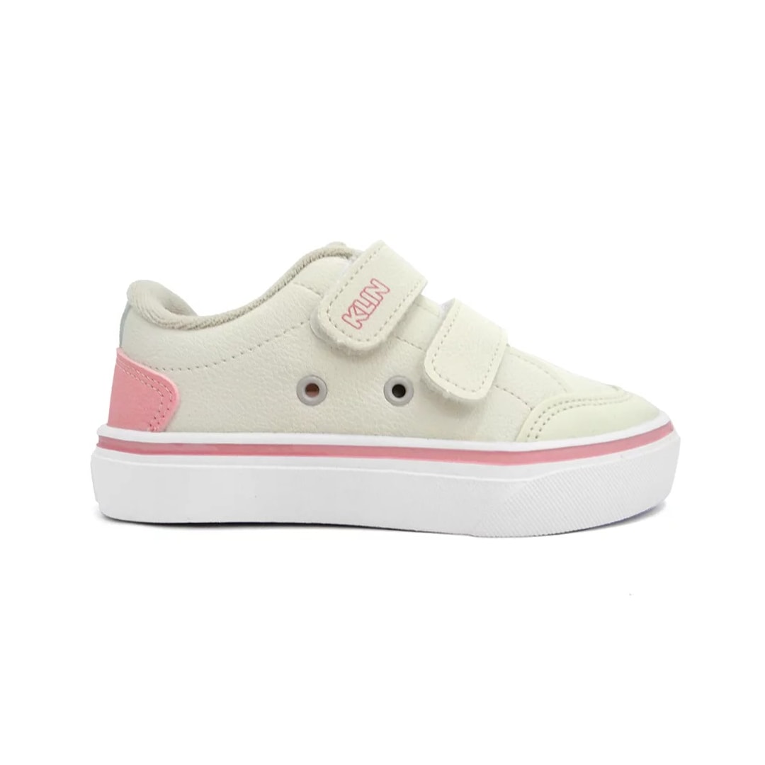 Tênis Klin Infantil Freestyle Mini 260059 Off White/Rosa/Azul
