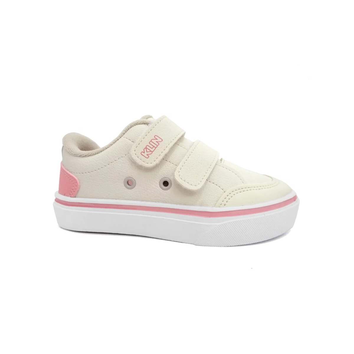 Tênis Klin Infantil Freestyle Mini 260059 Off White/Rosa/Azul Tênis Klin Infantil Freestyle Mini 260059 Off White/Rosa/Azul