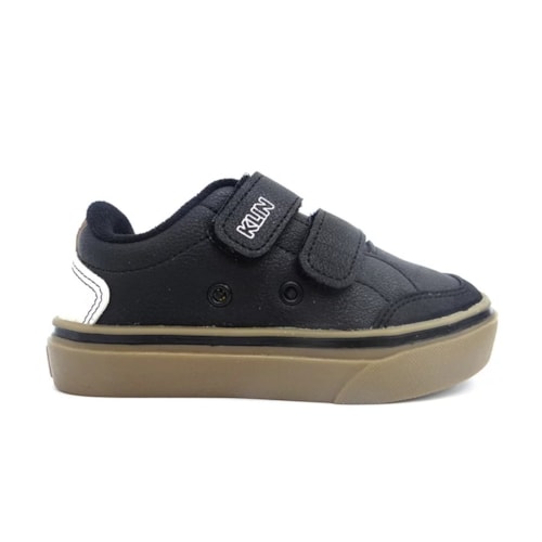 Detalhe - Tênis Klin Infantil Freestyle Mini 260059 Preto/Off White