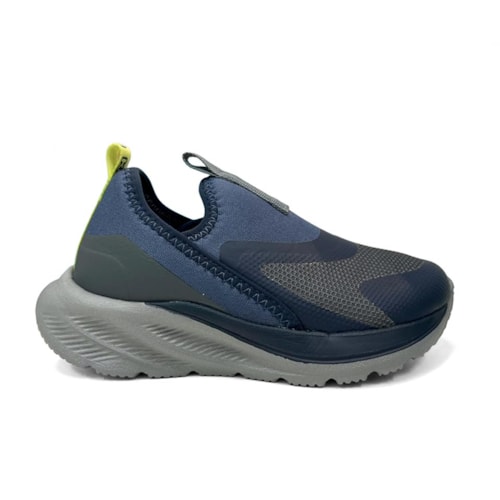 Detalhe - Tênis Klin Infantil Menino Flow 387007 Chumbo