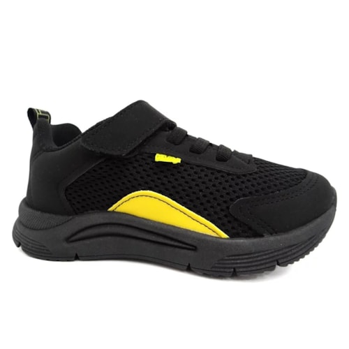 Tenis Klin Infantil New Sport Mini 199098 Preto/Amarelo