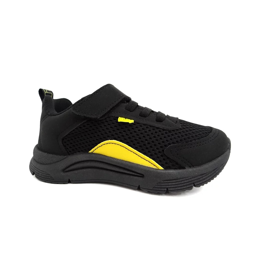 Tênis Klin Infantil New Sport Mini 199098 Preto/Amarelo Tênis Klin Infantil New Sport Mini 199098 Preto/Amarelo