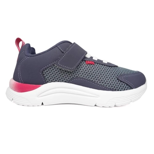 Detalhe - Tênis Klin Infantil Sport Kids 480044 Chumbo/Pink