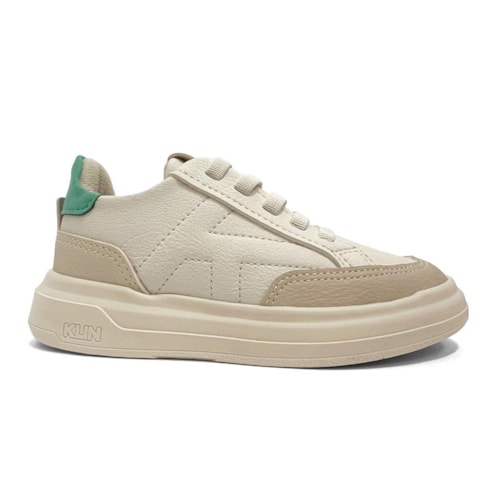 Detalhe - Tênis Klin Menino Casual 356006 Off White