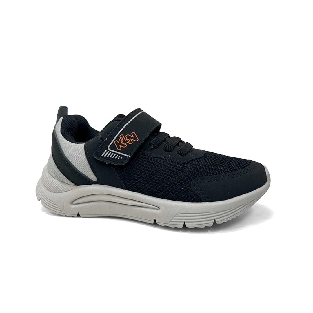 Tênis Klin Menino New Sport Kids 480073 Preto/Gelo/Laranja