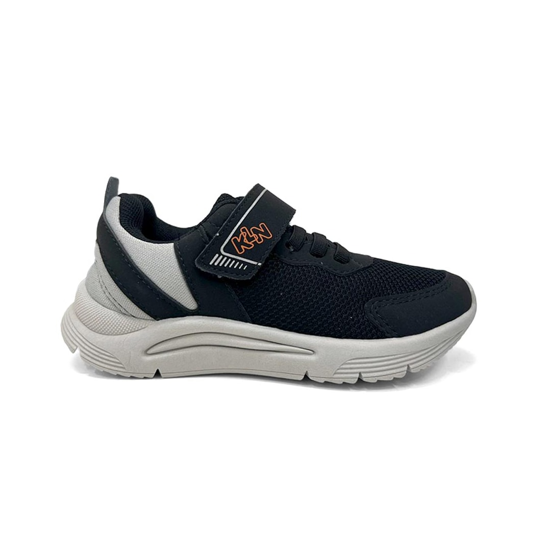 Tênis Klin Menino New Sport Kids 480073 Preto/Gelo/Laranja