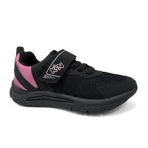 Tênis Klin New Sport Kids Menina 480073-1 Preto/Pink