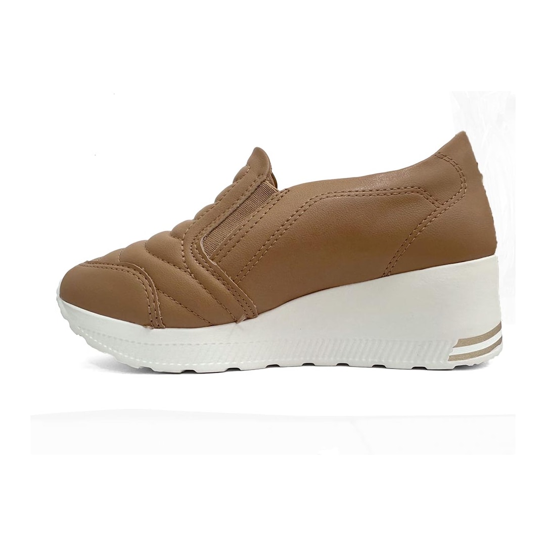 Tênis Kolosh Casual Anabela C1418a Camelo