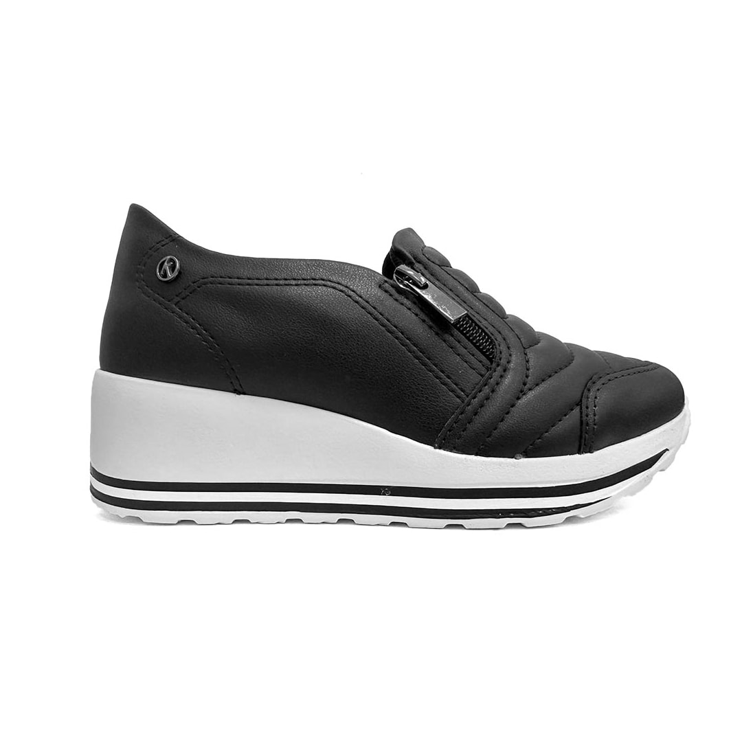Tênis Kolosh Casual Anabela C1418a Preto Tênis Kolosh Casual Anabela C1418a Preto