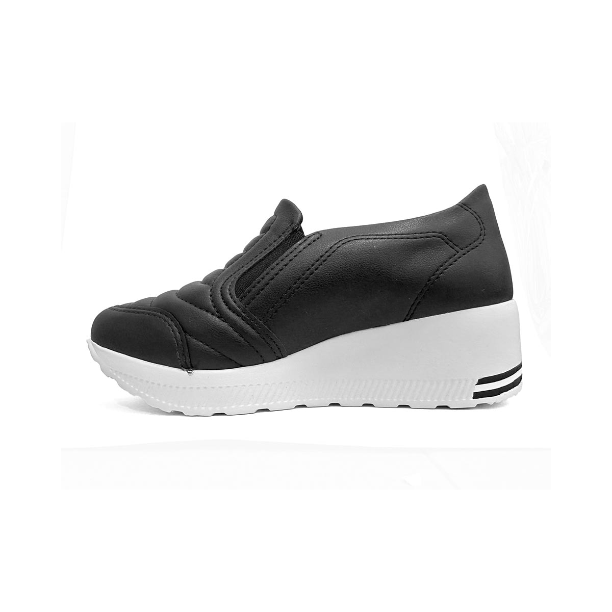 Tênis Kolosh Casual Anabela C1418a Preto Tênis Kolosh Casual Anabela C1418a Preto
