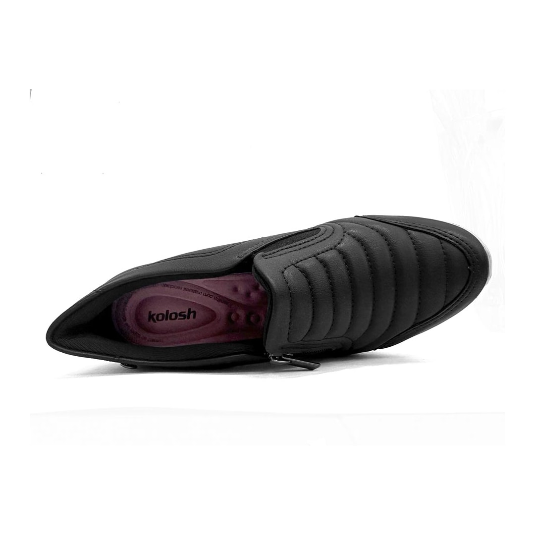 Tênis Kolosh Casual Anabela C1418a Preto Tênis Kolosh Casual Anabela C1418a Preto