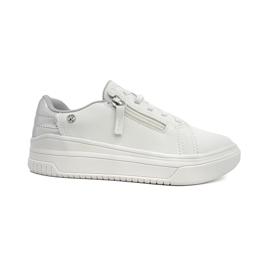 Tênis Kolosh Casual C2945 Off White/Prata