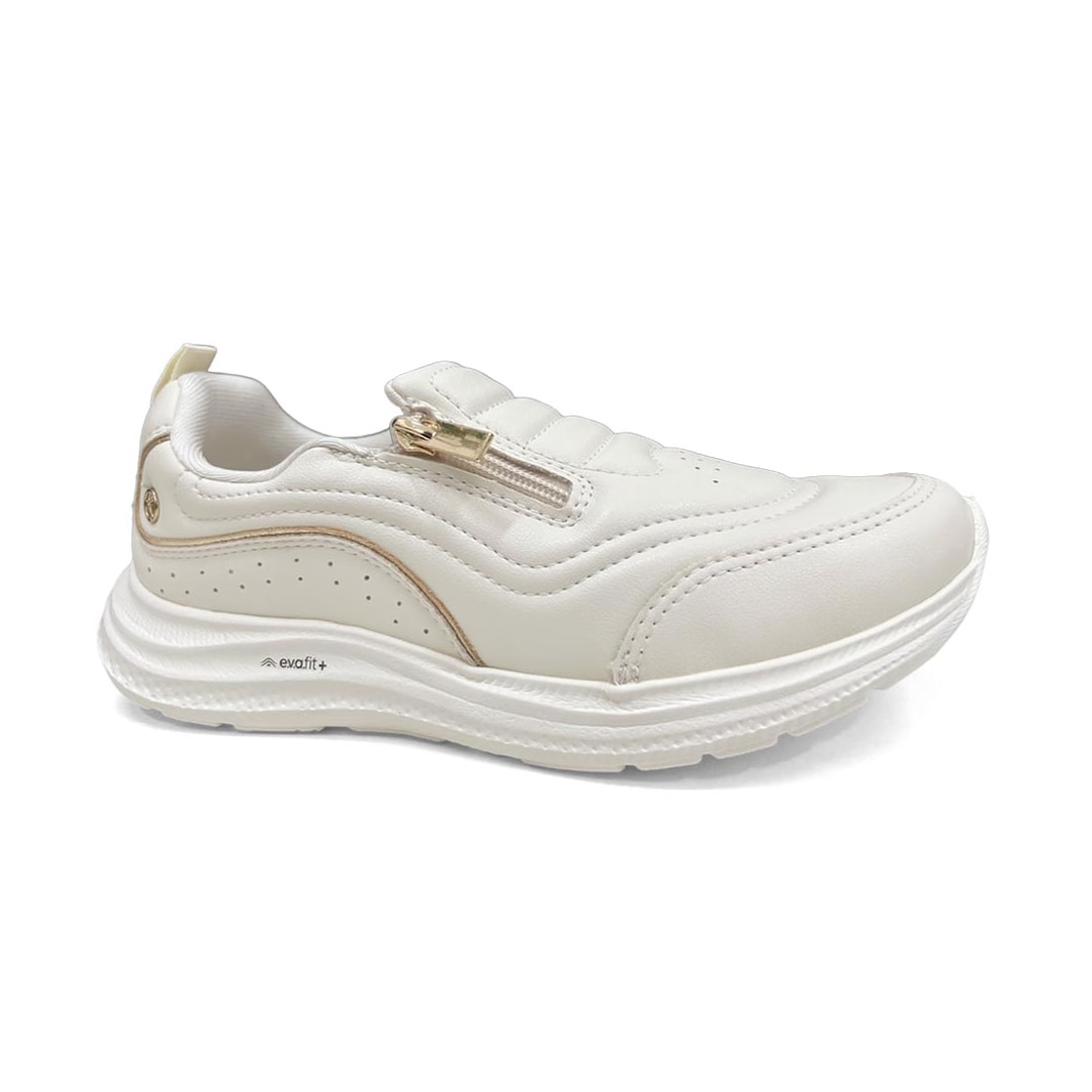 Tênis Kolosh Casual Slip-On E0295 Cream/Champagne