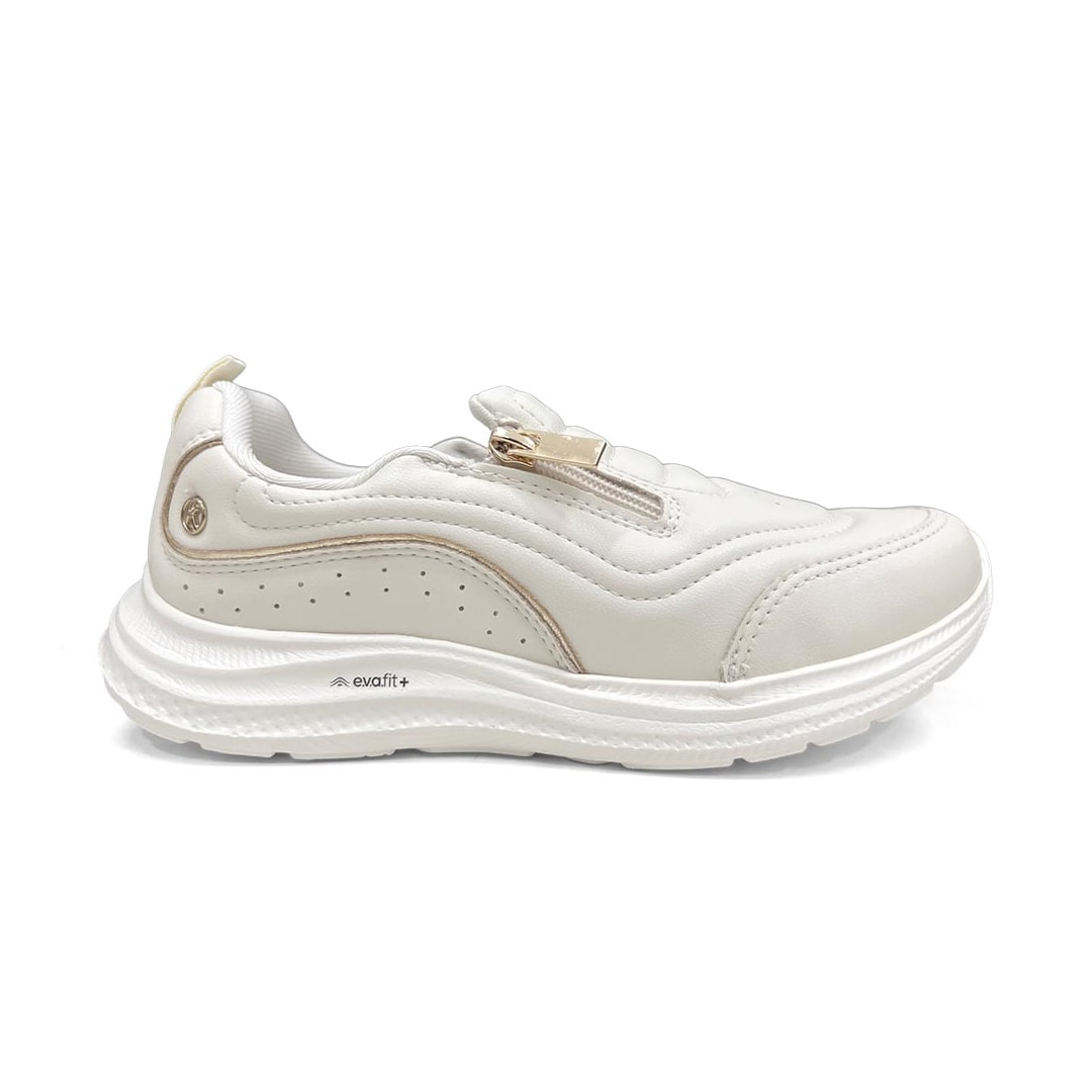 Tênis Kolosh Casual Slip-On E0295 Cream/Champagne