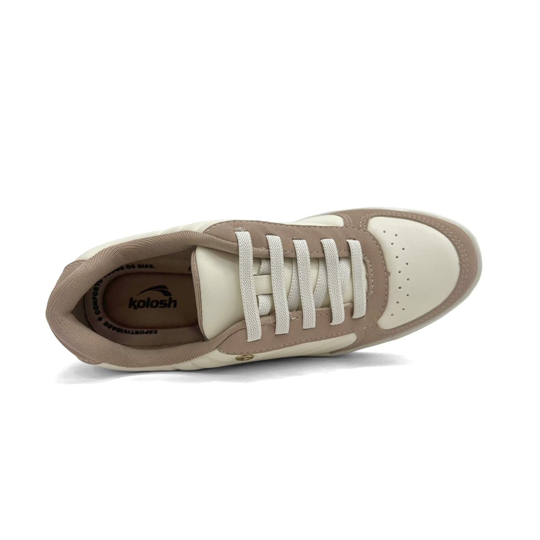 Tênis Kolosh Feminino Casual C4162 Capuccino