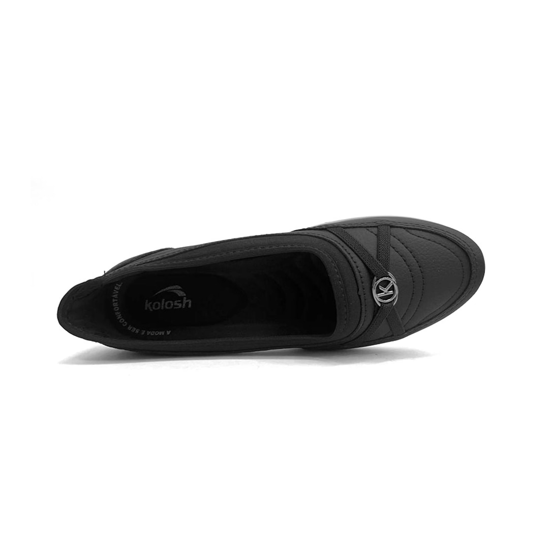 Tênis Kolosh Feminino Casual Slip-On C2742a Preto