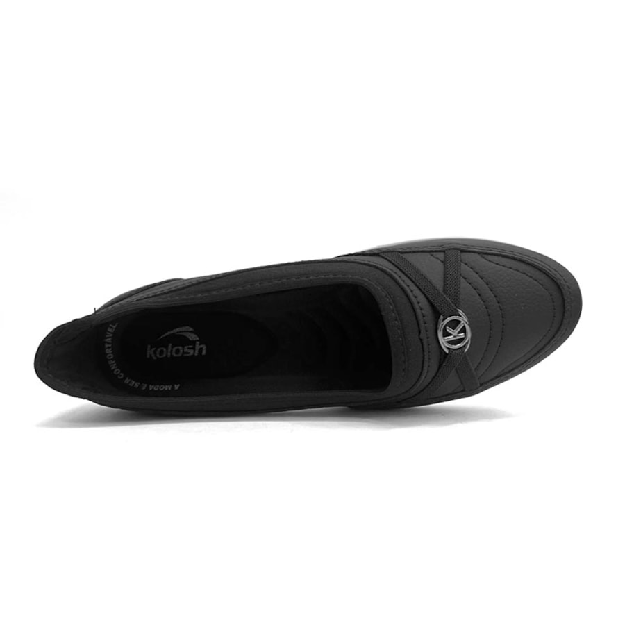 Tênis Kolosh Feminino Casual Slip-On C2742a Preto